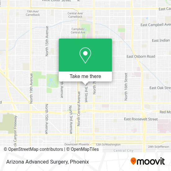Arizona Advanced Surgery map