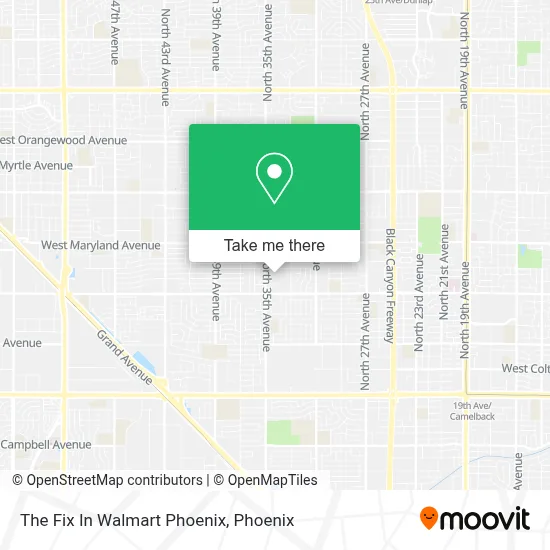 The Fix In Walmart Phoenix map