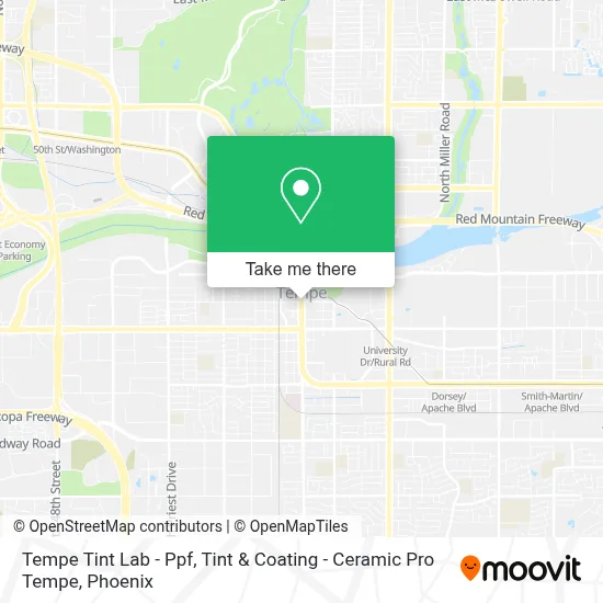 Tempe Tint Lab - Ppf, Tint & Coating - Ceramic Pro Tempe map