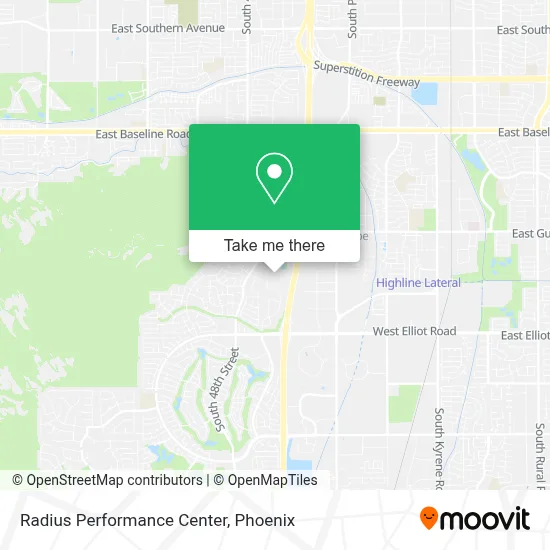 Radius Performance Center map