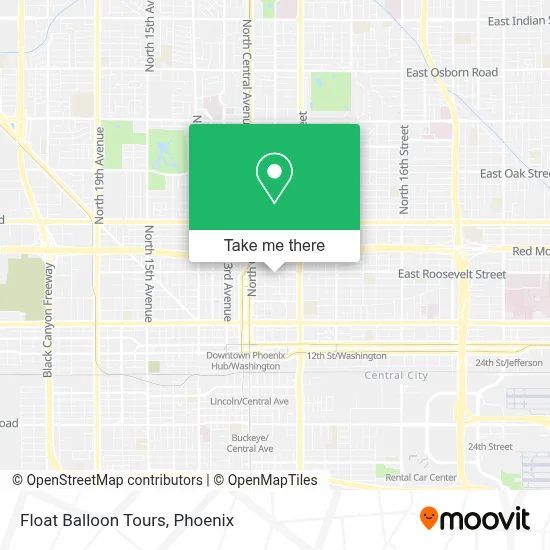 Float Balloon Tours map