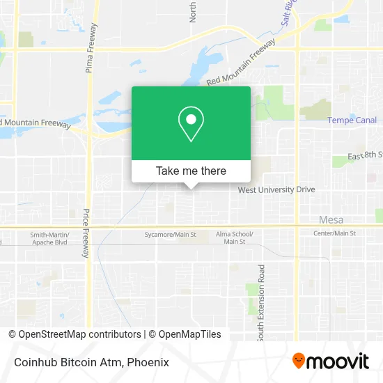 Coinhub Bitcoin Atm map