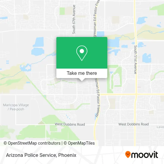 Arizona Police Service map