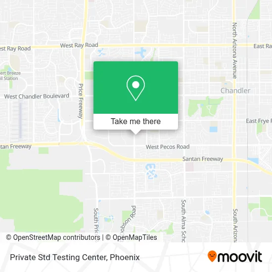Private Std Testing Center map