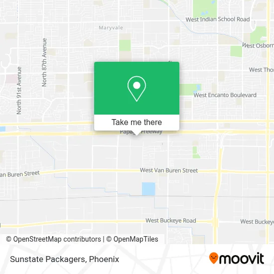 Sunstate Packagers map