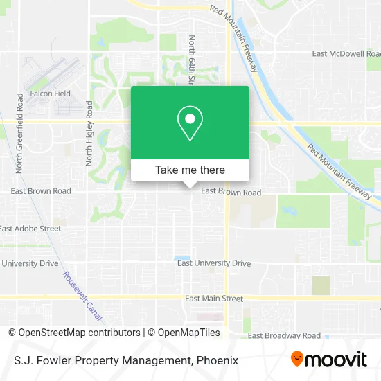 S.J. Fowler Property Management map
