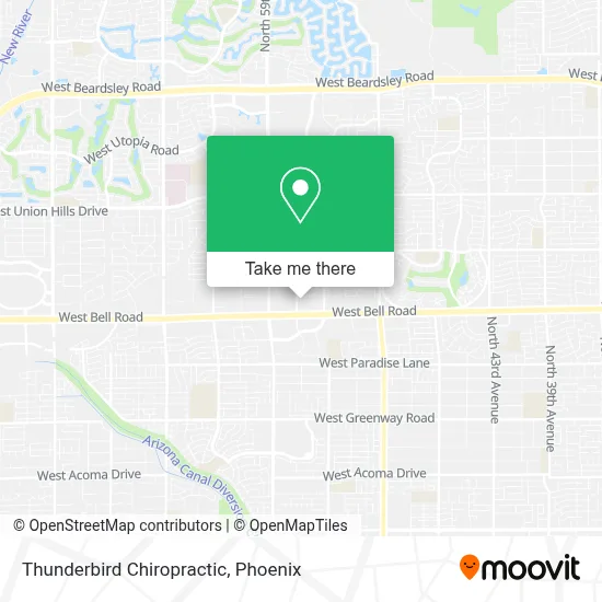 Thunderbird Chiropractic map