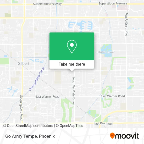 Go Army Tempe map