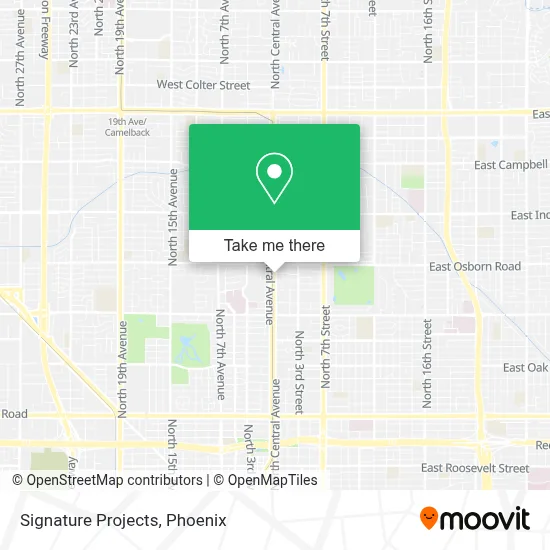 Signature Projects map