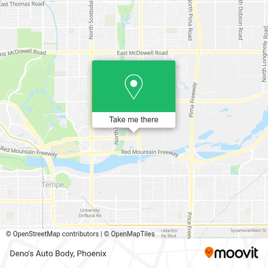 Deno's Auto Body map