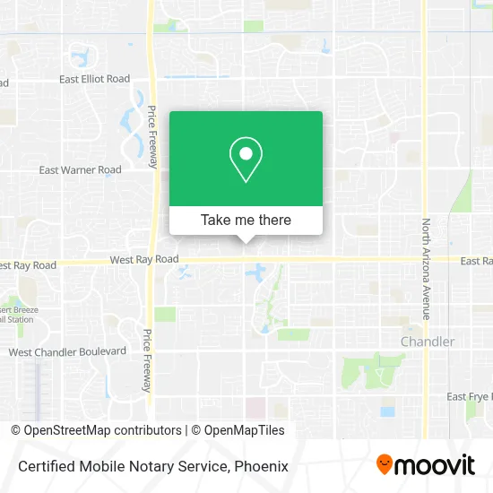 Certified Mobile Notary Service map