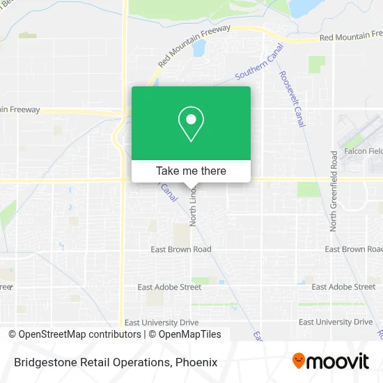 Bridgestone Retail Operations map