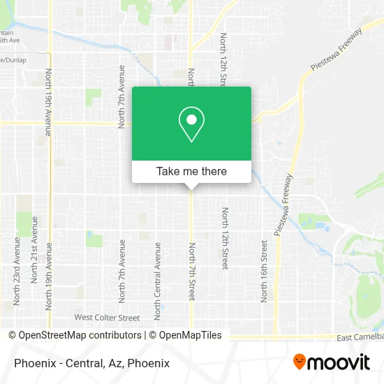 Phoenix - Central, Az map