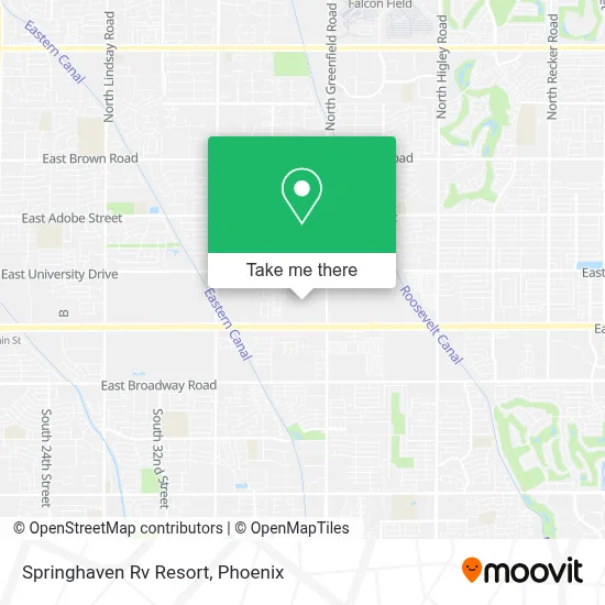 Springhaven Rv Resort map