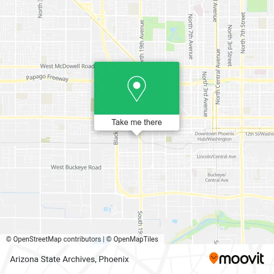 Arizona State Archives map