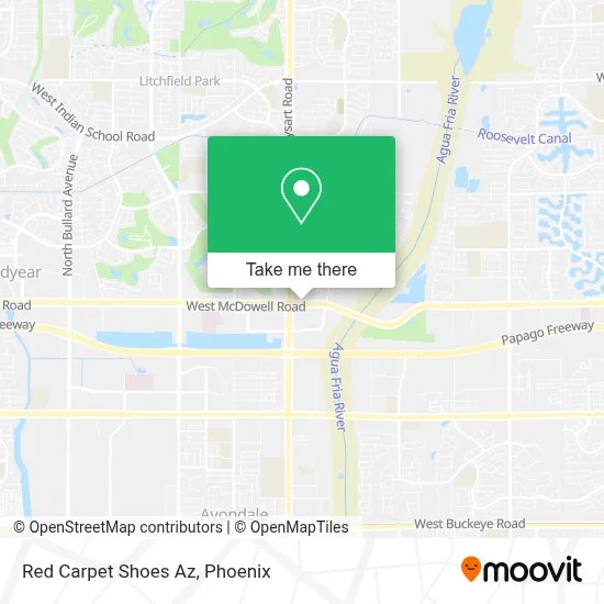 Red Carpet Shoes Az map