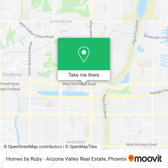 Homes by Ruby - Arizona Valley Real Estate map