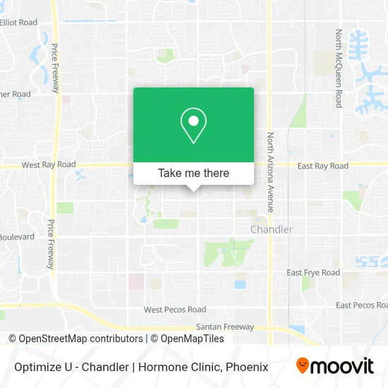 Optimize U - Chandler | Hormone Clinic map