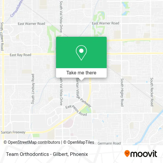 Team Orthodontics - Gilbert map