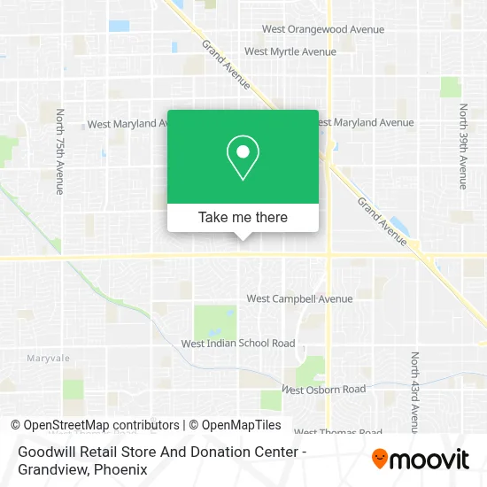 Goodwill Retail Store And Donation Center - Grandview map