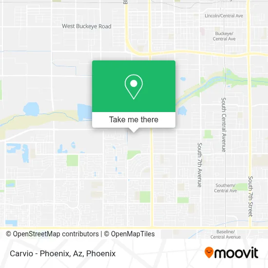 Carvio - Phoenix, Az map