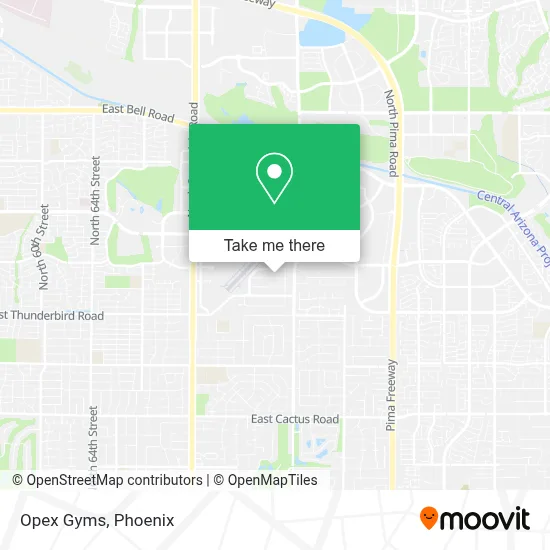 Opex Gyms map