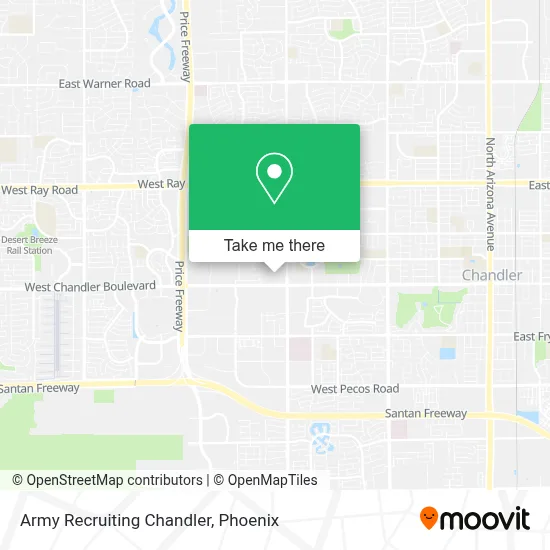 Army Recruiting Chandler map