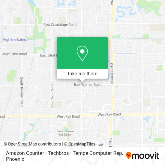 Amazon Counter - Techbros - Tempe Computer Rep map