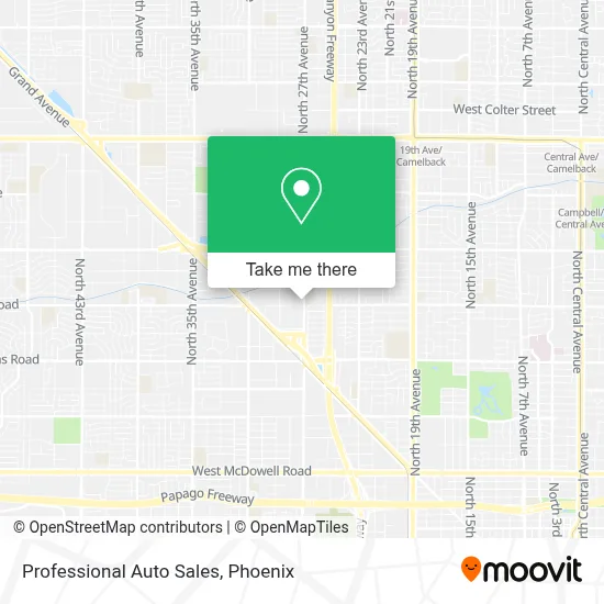 Professional Auto Sales map