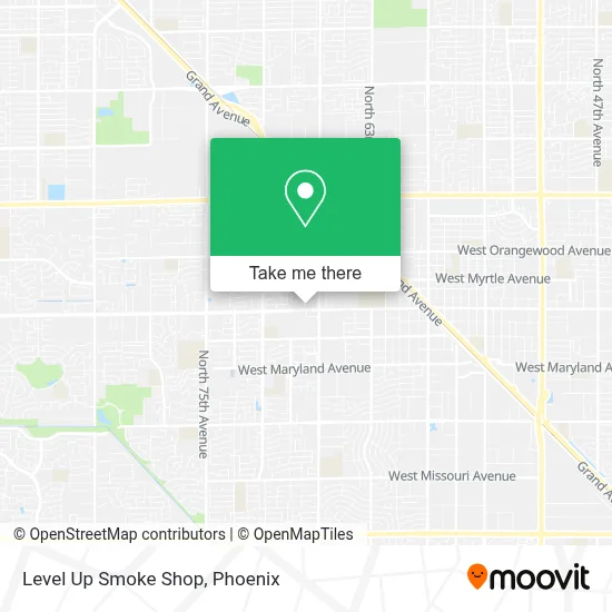 Level Up Smoke Shop map