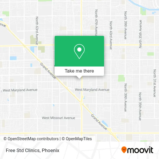 Free Std Clinics map