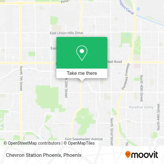 Chevron Station Phoenix map