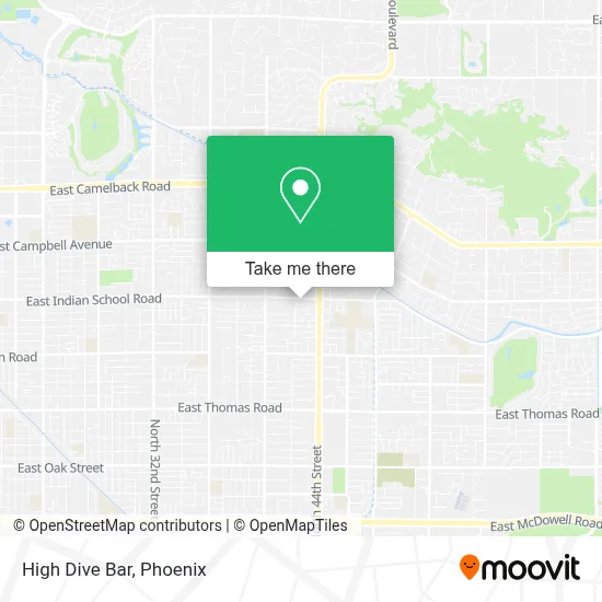 High Dive Bar map