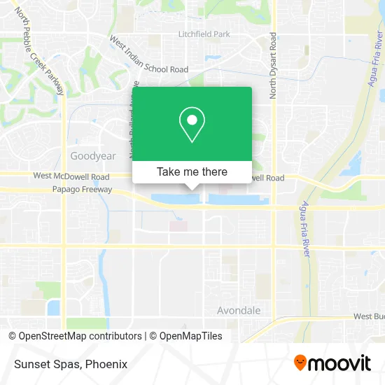Sunset Spas map