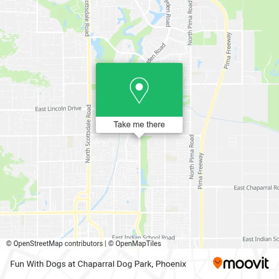Fun With Dogs at Chaparral Dog Park map