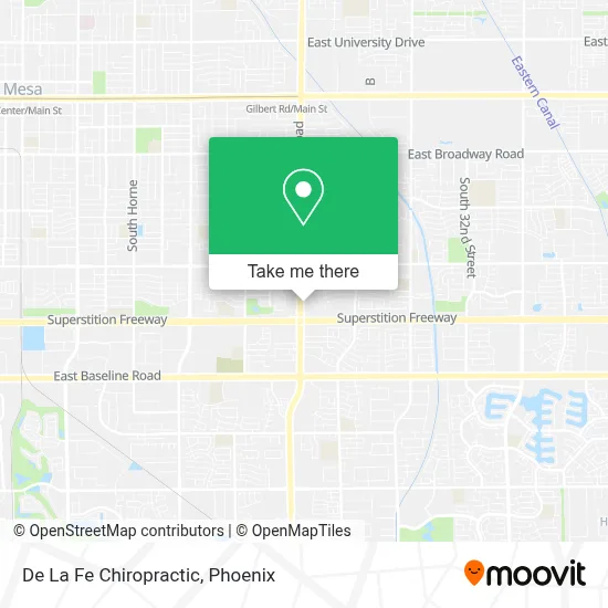 De La Fe Chiropractic map