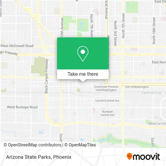 Arizona State Parks map