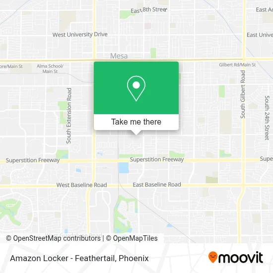 Amazon Locker - Feathertail map