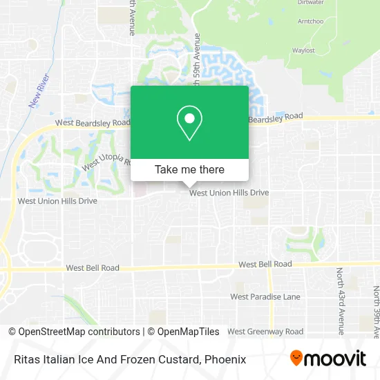 Ritas Italian Ice And Frozen Custard map