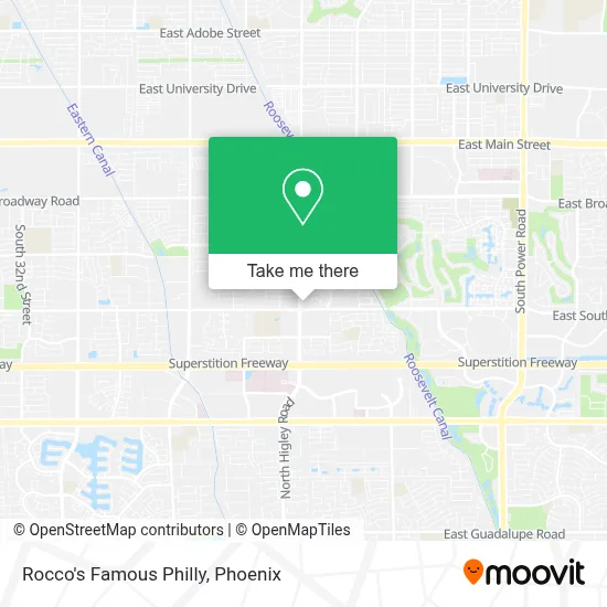 Rocco's Famous Philly map