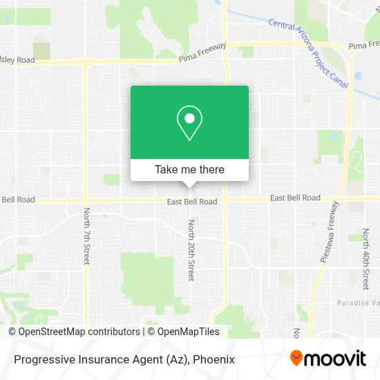 Progressive Insurance Agent (Az) map