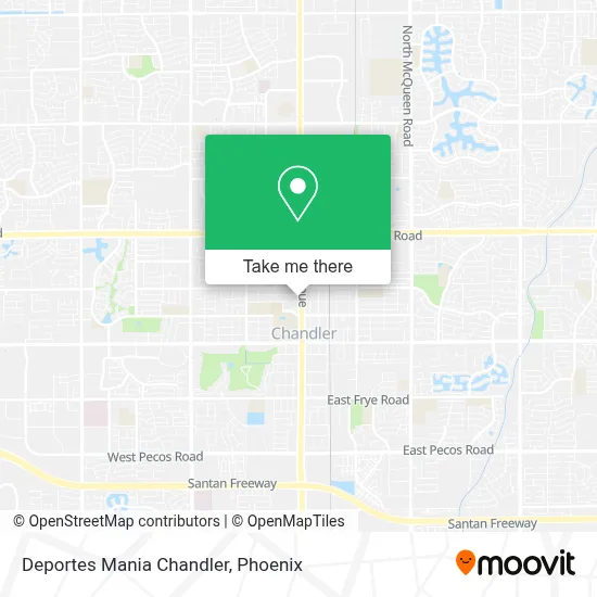 Deportes Mania Chandler map
