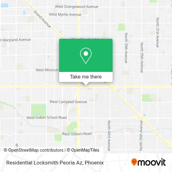 Residential Locksmith Peoria Az map
