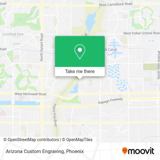 Arizona Custom Engraving map