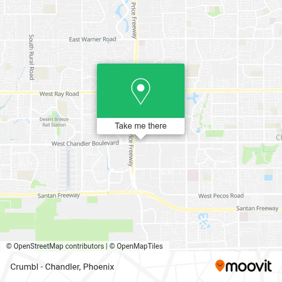 Crumbl - Chandler map