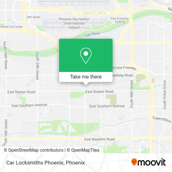 Car Locksmiths Phoenix map