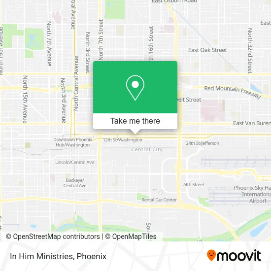 In Him Ministries map