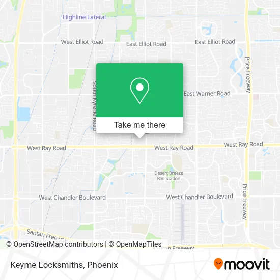 Keyme Locksmiths map