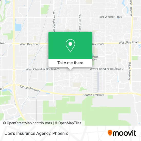 Joe's Insurance Agency map