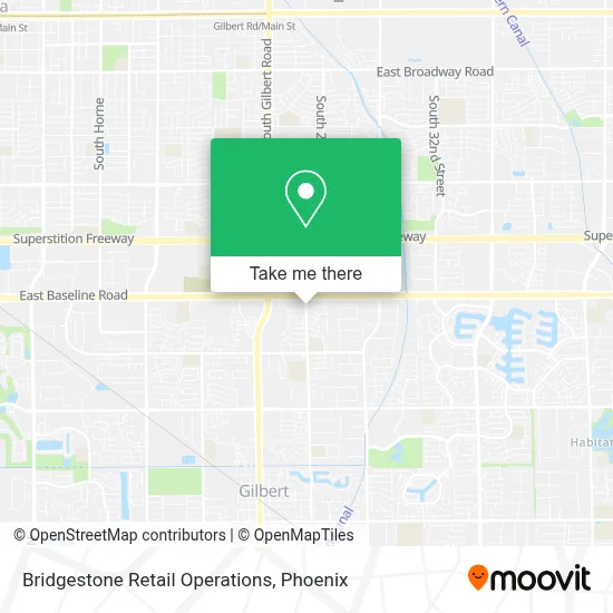 Bridgestone Retail Operations map